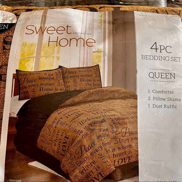Sweet Home Collection Bedding Queen Home Sweet Home Comforter Set